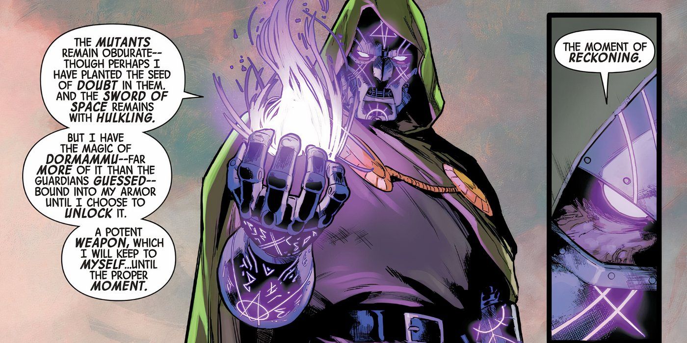 Doctor Doom wielding Dormammu's magic.