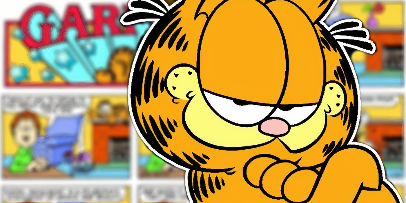 Garfield with a blurred out