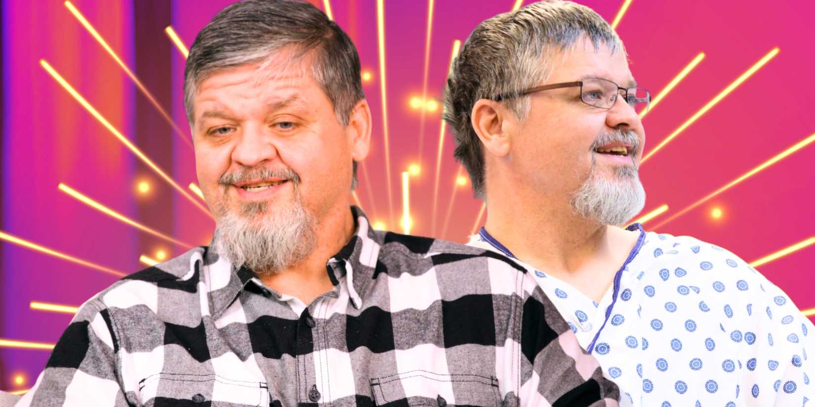 1000-Lb Sisters’ Chris Combs smiles in a montage image with pink and yellow background