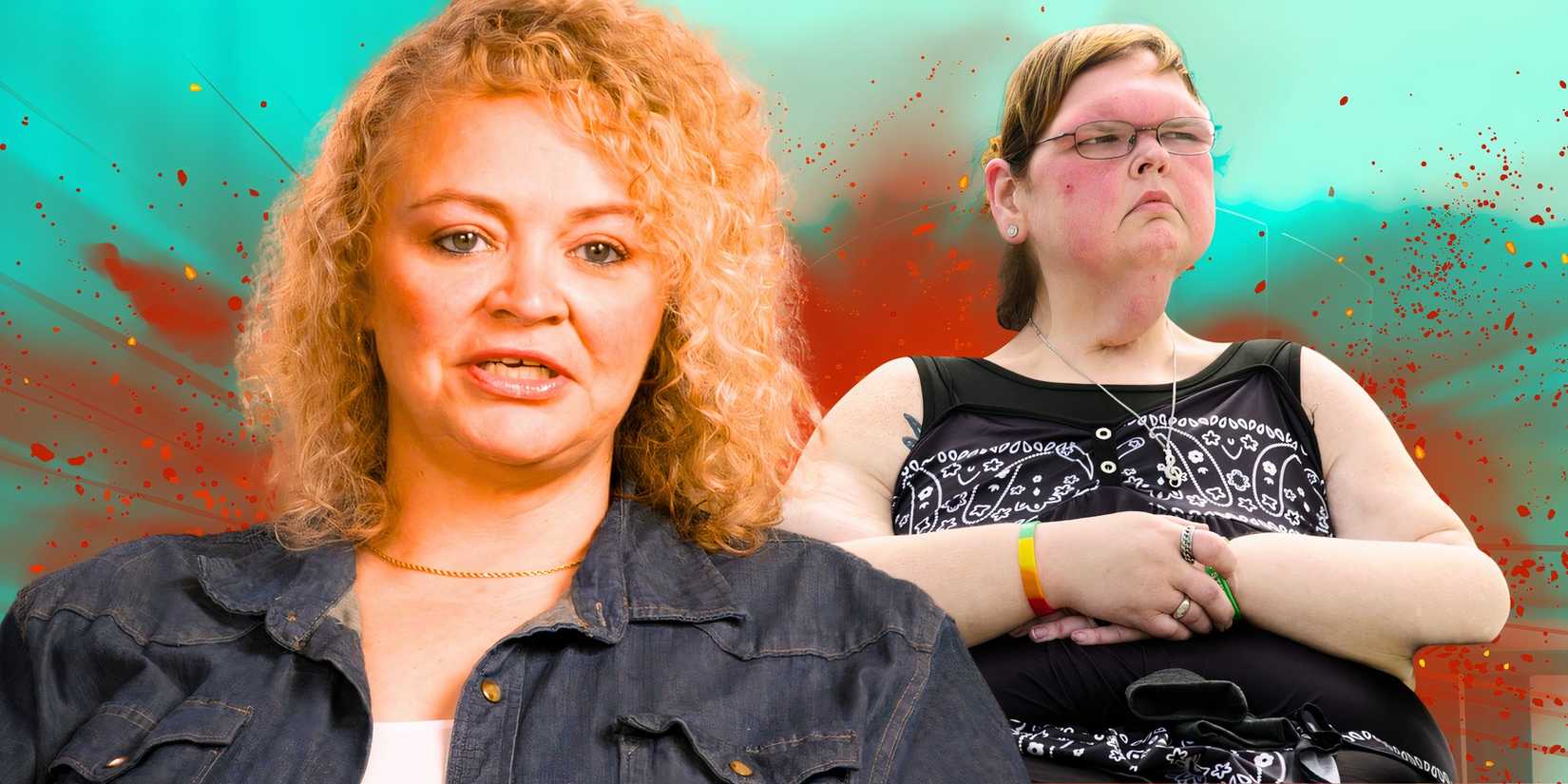 montage of images of Tammy Slaton & Amanda Halterman from 1000-Lb Sisters