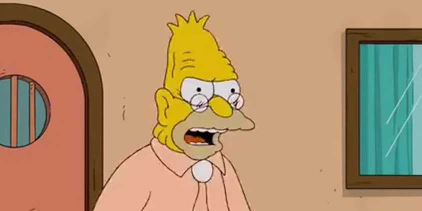 Grampa yelling in The Simpsons