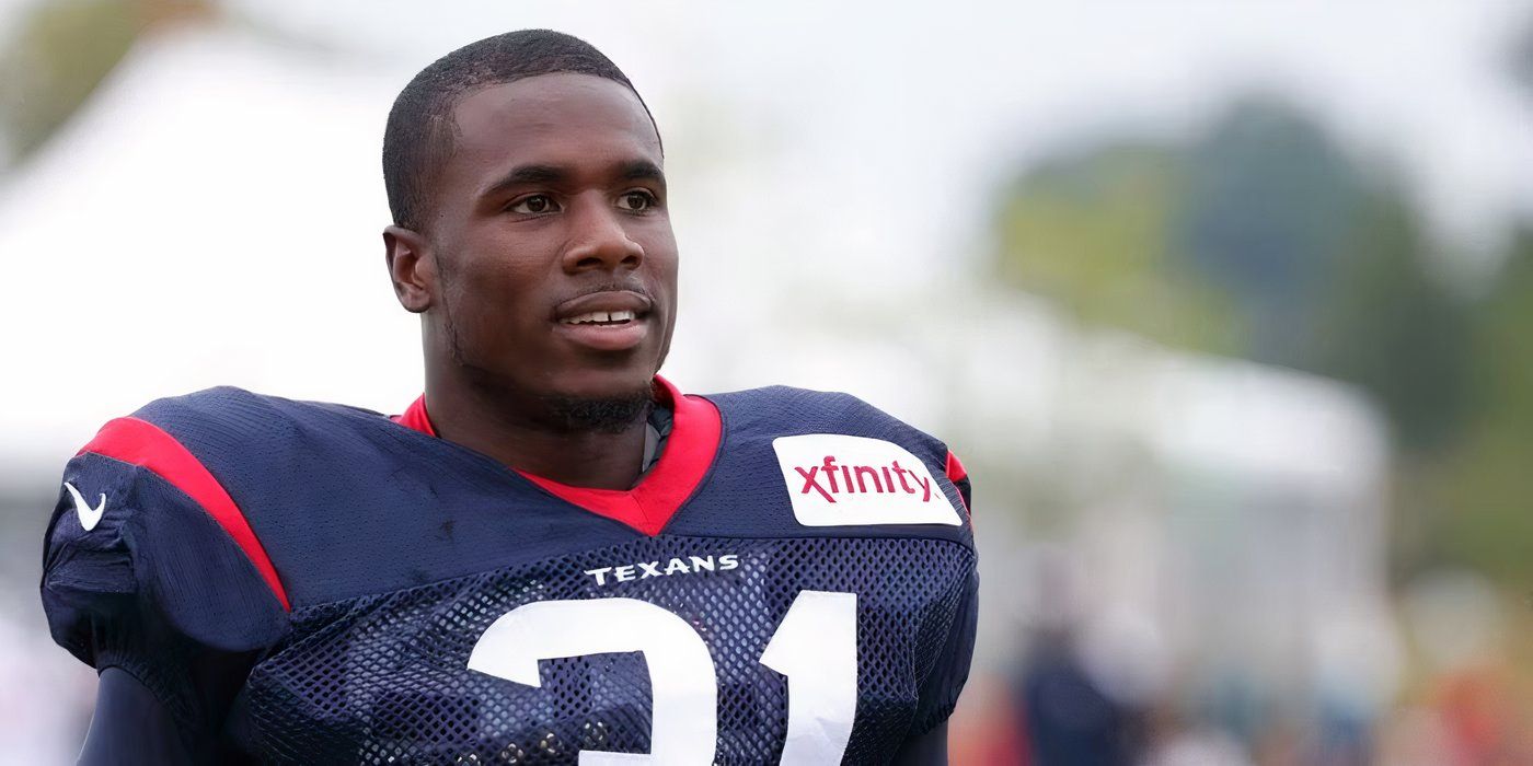 A Houston Texans player smiling on Hard Knocks