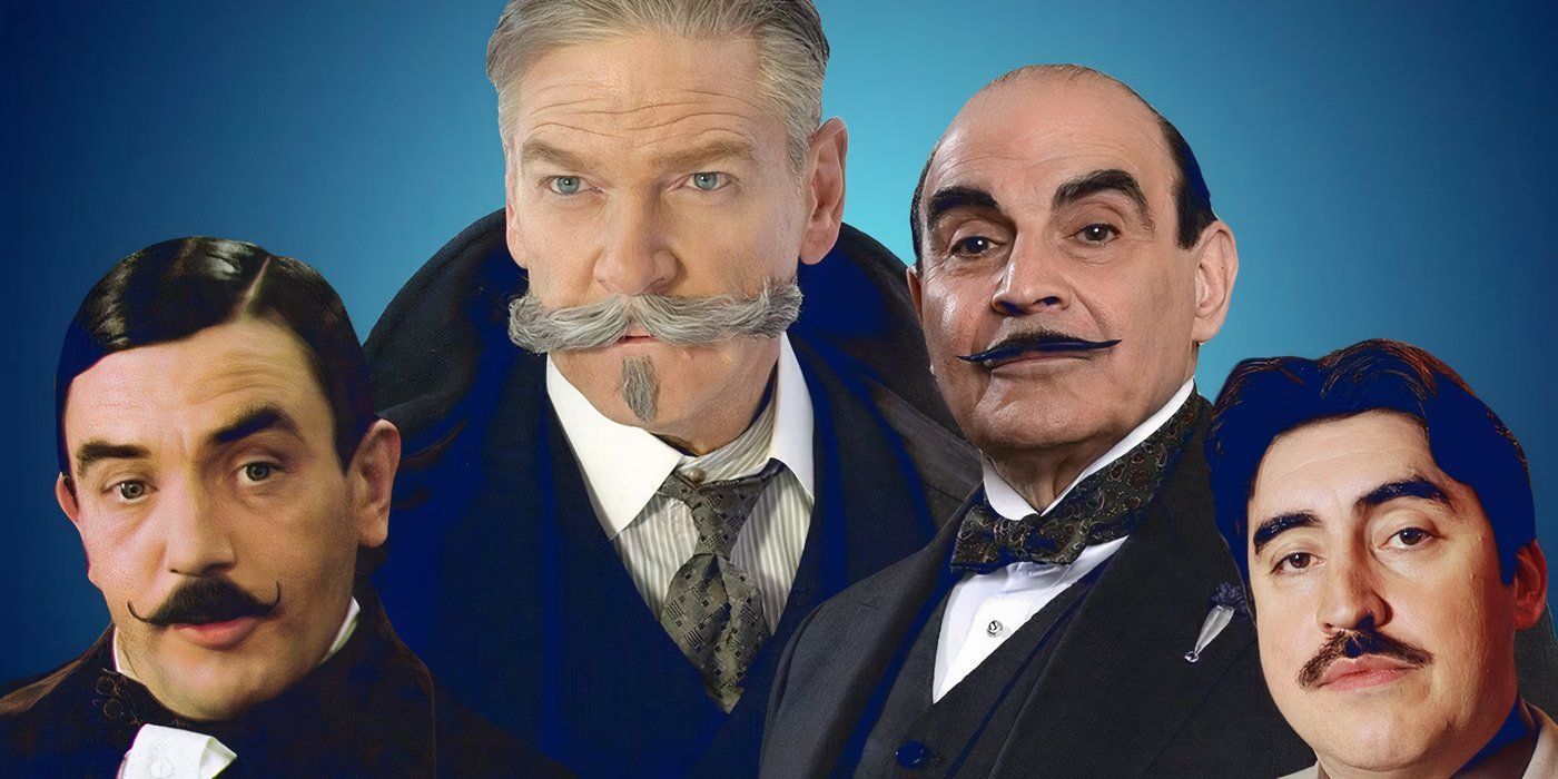 Uma montagem de atores de Hercule Poirot