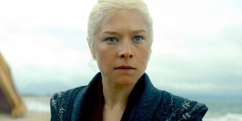  Rhaenyra Targaryen (Emma D'Arcy) looking intense in House of the Dragon