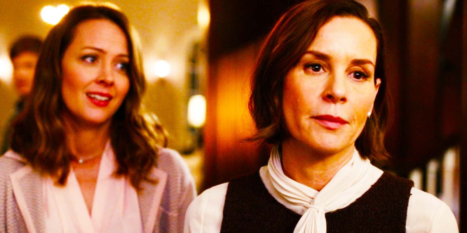 Amy Acker as Kathleen Shepherd and Embeth Davidtz as Nancy Shepherd in Grey's Anatomy season 15, episode 21