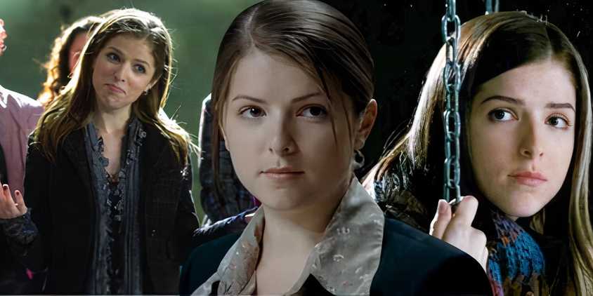 Collage of Anna Kendrick in Pitch Perfect, Up in the Air, and Scott Pilgrim