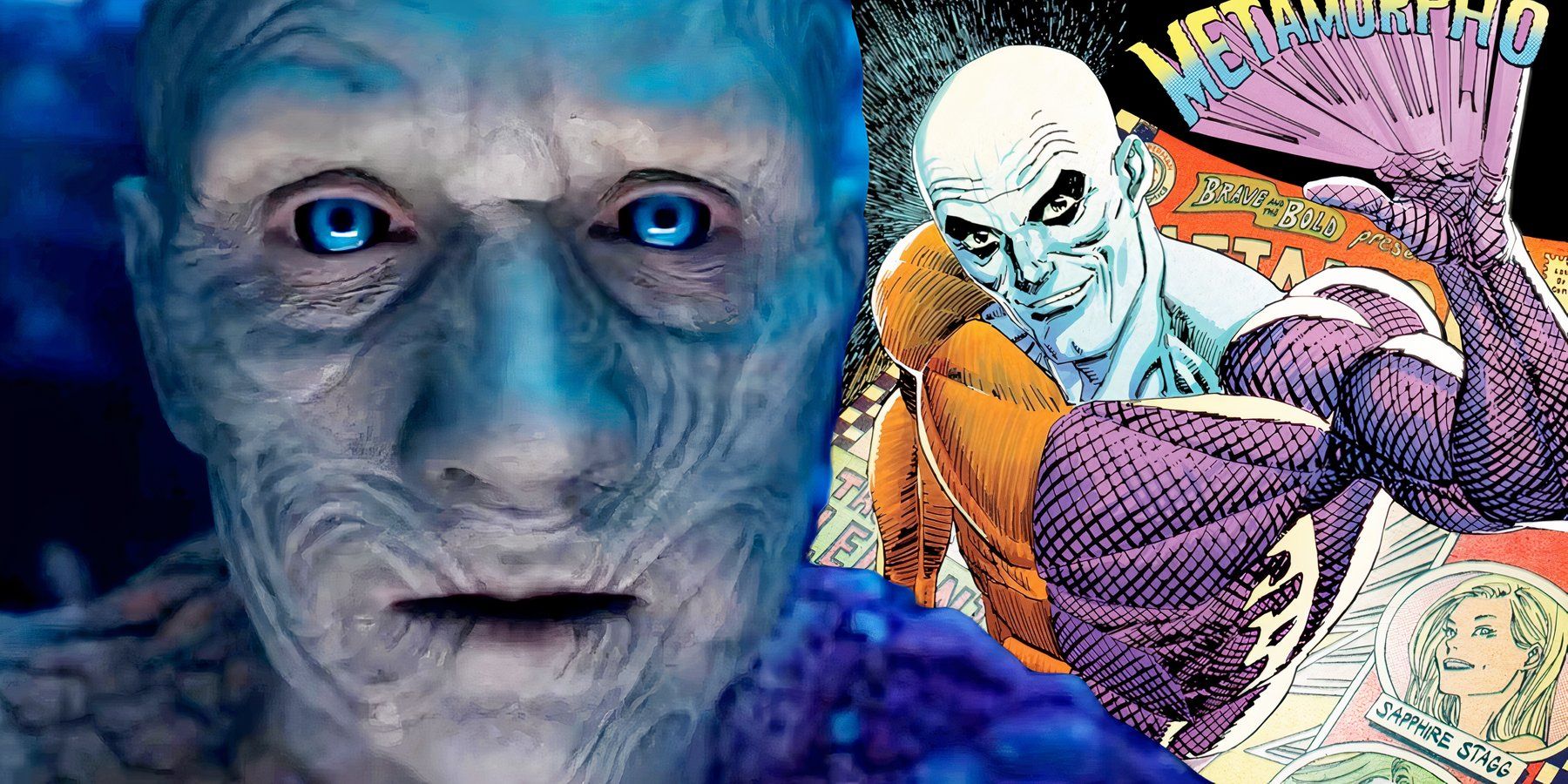 Anthony Carrijon como Metamorpho en Superman (2025) y Metamorpho en los cómics