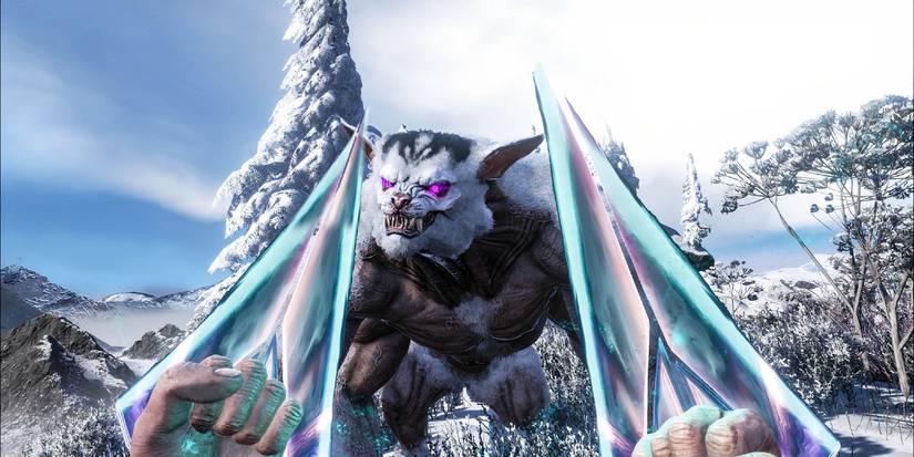 A Wintery Creature In Ark Survival Ascended Genesis Part 1.