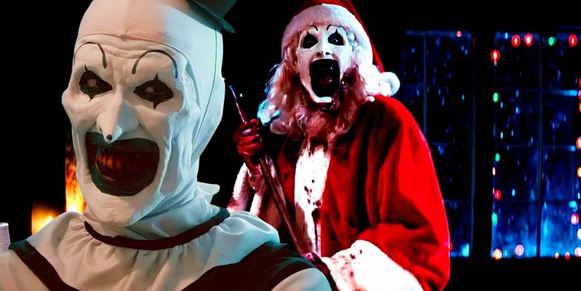 Collage of Art the Clown in Terrifier 3