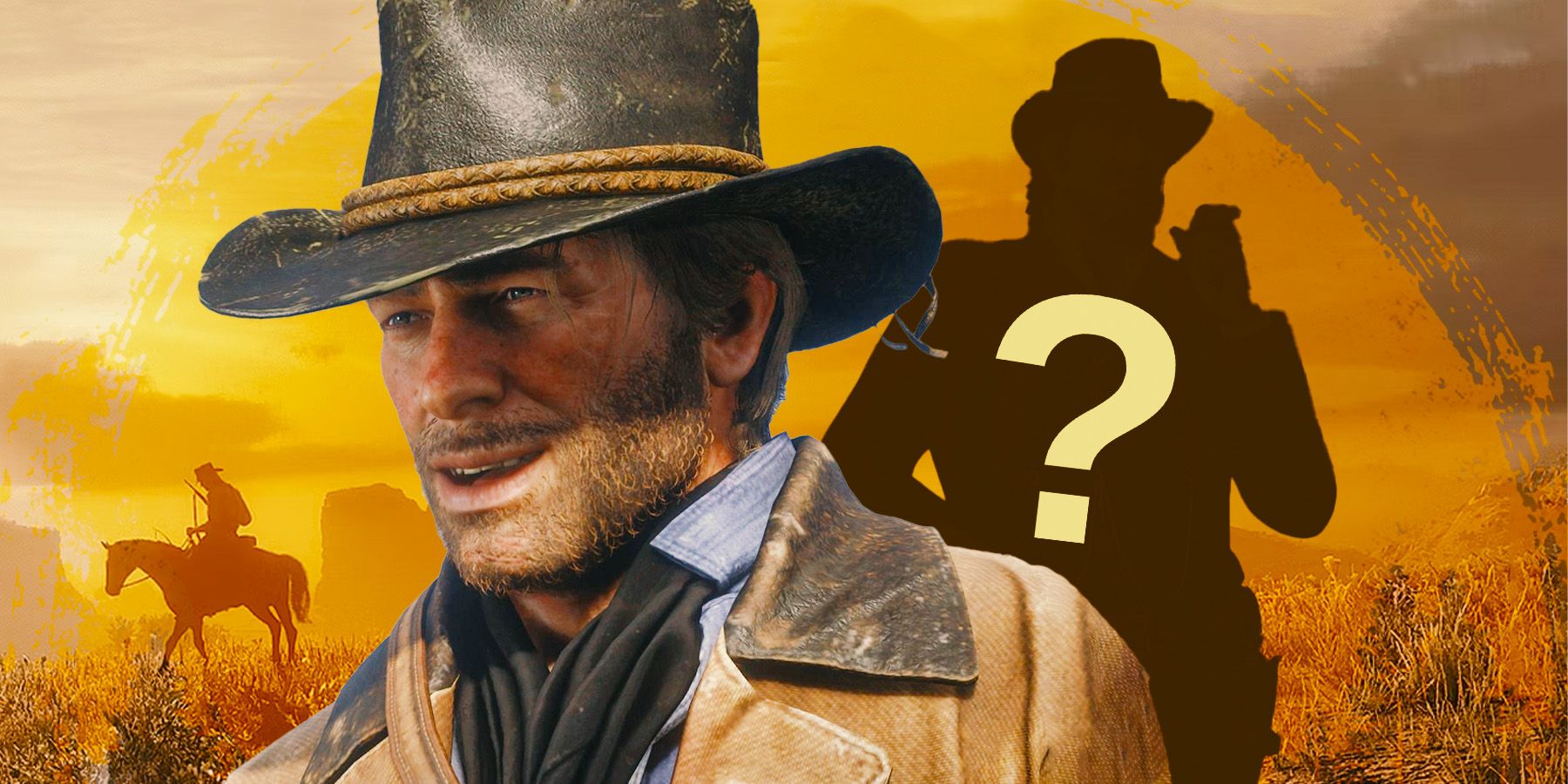 Arthur from Red Dead Redemption 2 with shadowed Dutch