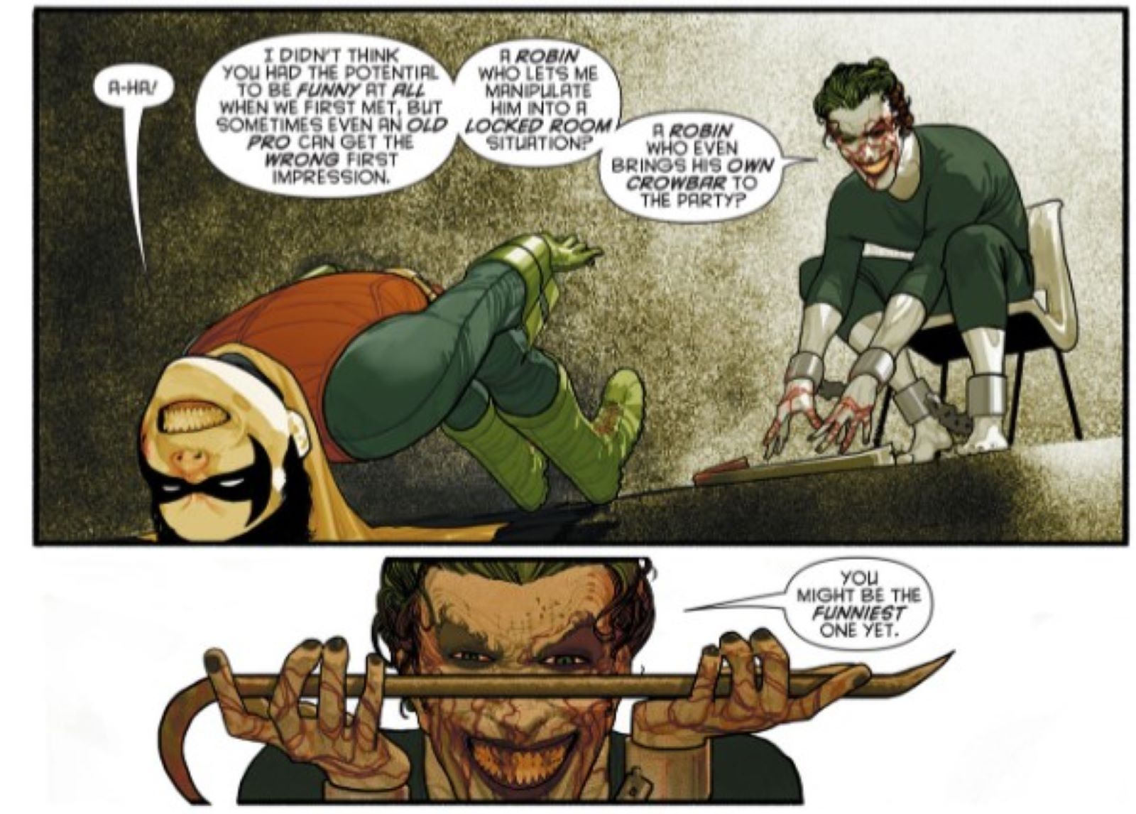 Batman and Robin #14 Damian Wayne and Joker 