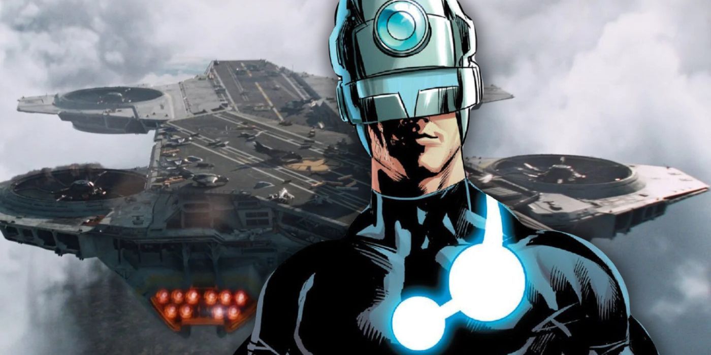 The Maker (foreground) with the MCU Helicarrier in the background.