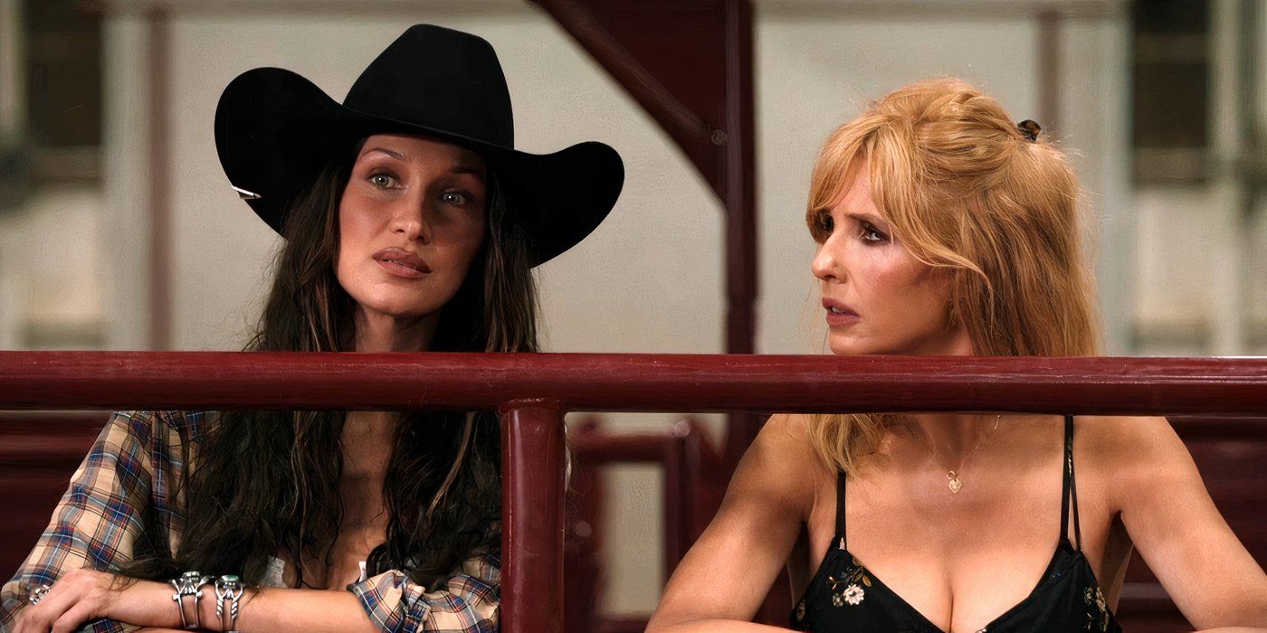 Bella Hadid as Sadie and Kelly Reilly as Beth in Yellowstone season 5 episode 13 (1)