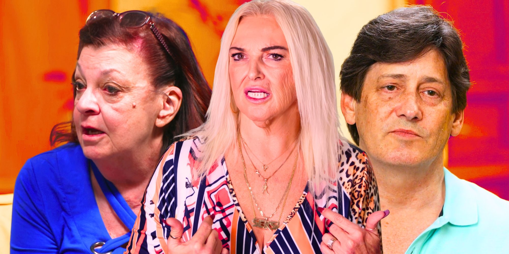 90 Day Fiance&rsquo;s David Murphey, Debbie Johnson and Angela Deem look somber.