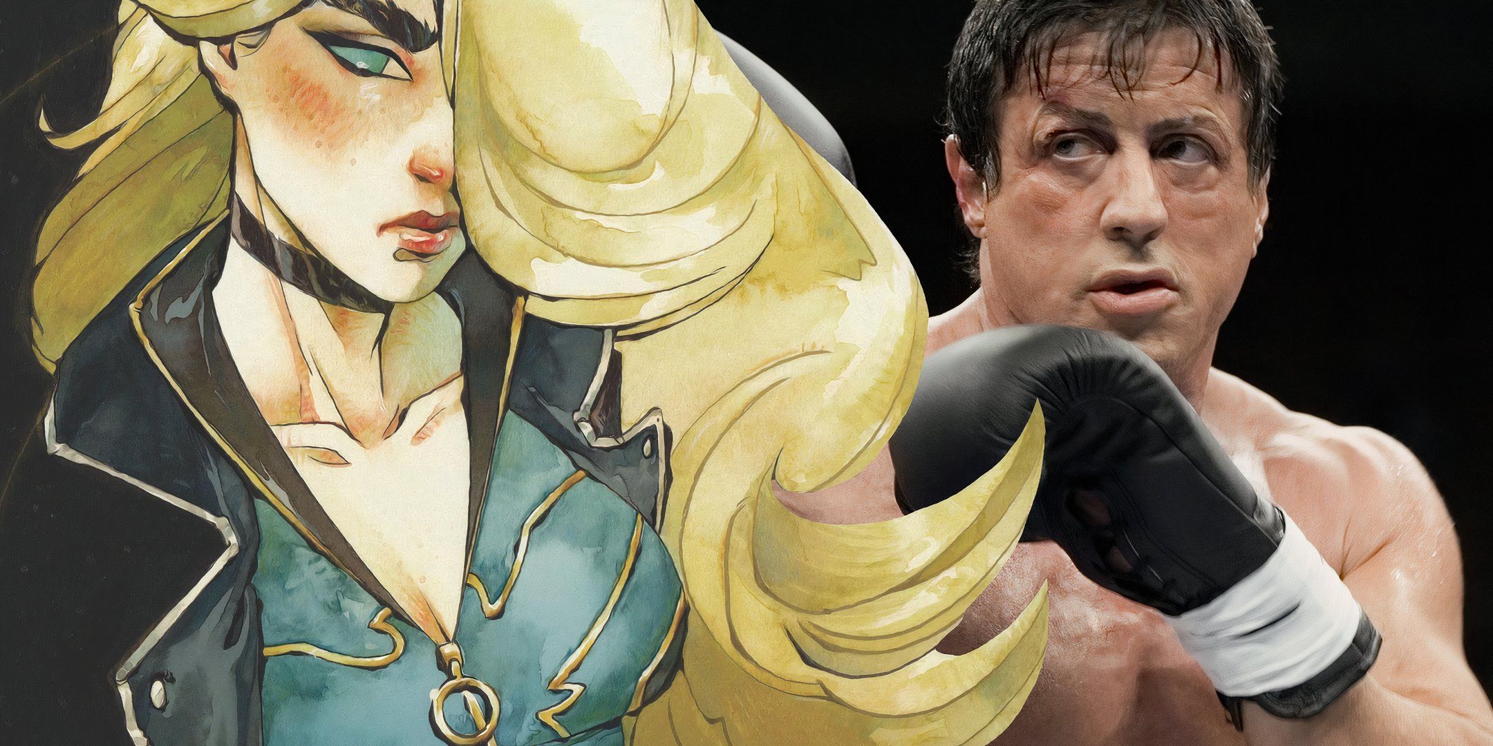 Black Canary Giving a Look While Rocky Balboa Looks On DC