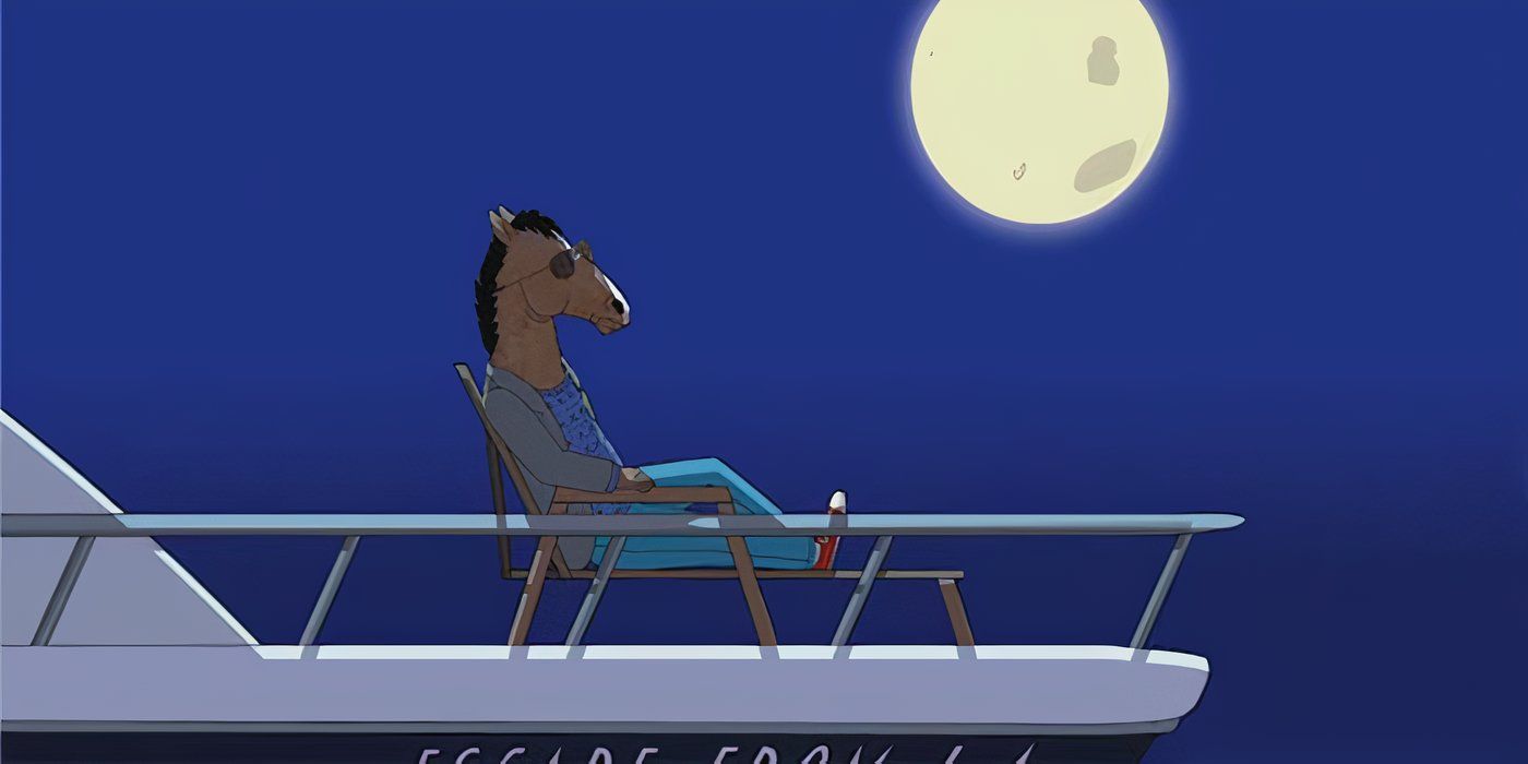 BoJack Horseman sentado em um barco em Escape from LA