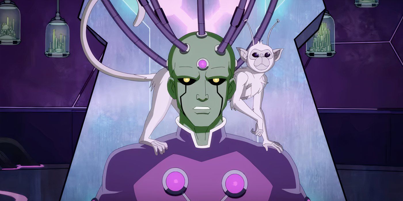 Brainiac in his ship in Harley Quinn