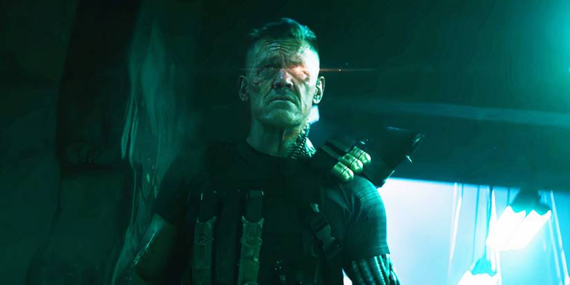 Cable with a glowing eye in Deadpool 2