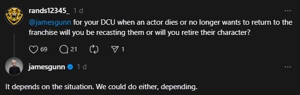 James Gunn Addresses Recasting DCU Actors In Future