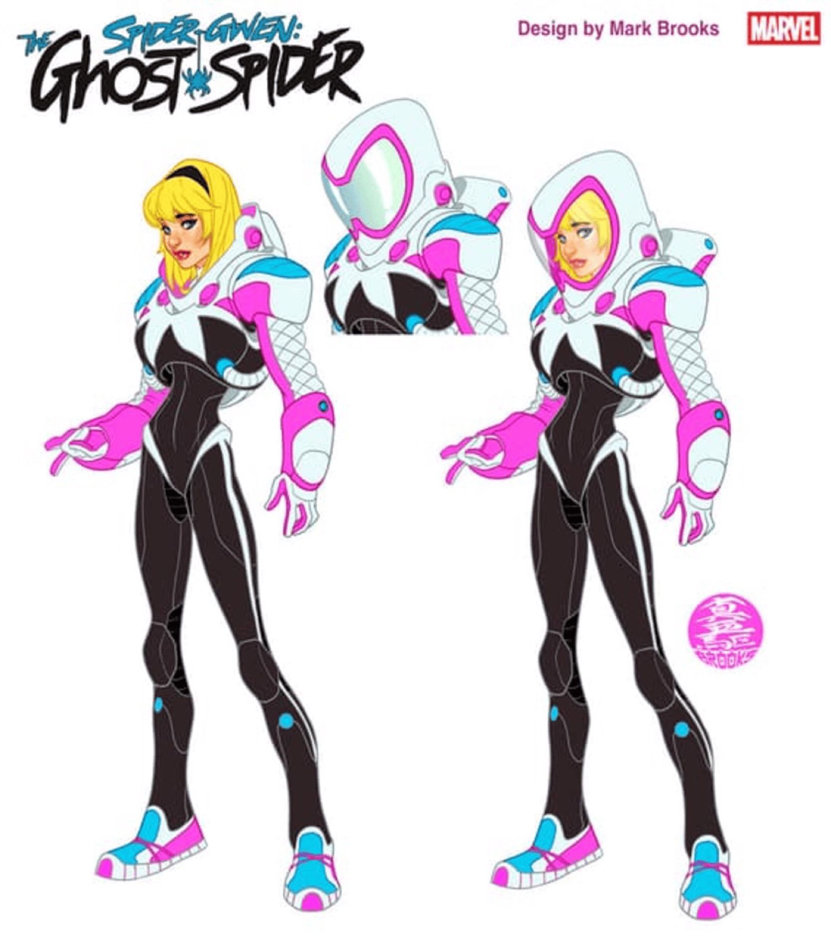 Ghost-Spider Beyond Design from Mark Brooks-Novo Space Costume from Spider-Gwen