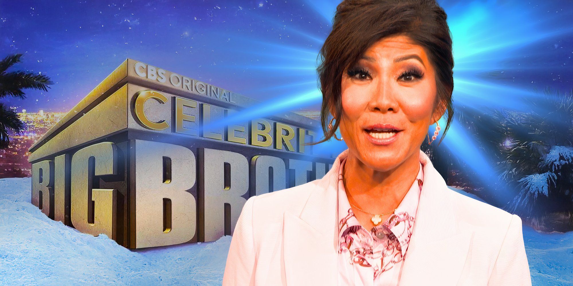 image of julie chen with Celebrity Big Brother background
