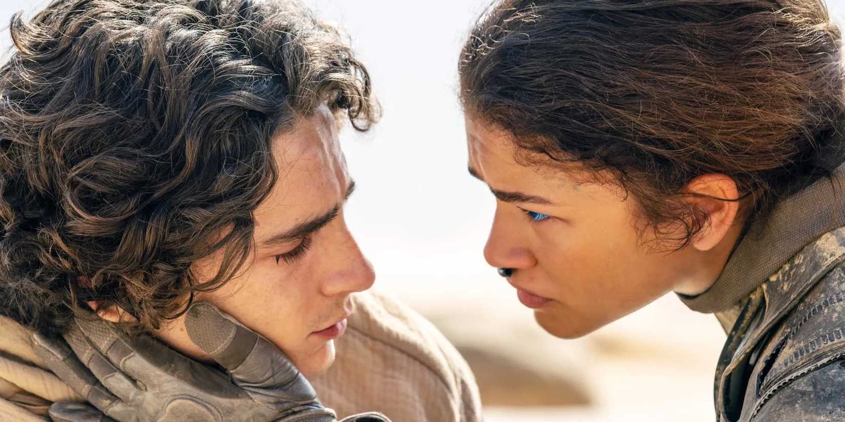 Chani embraces Paul in Dune Part Two