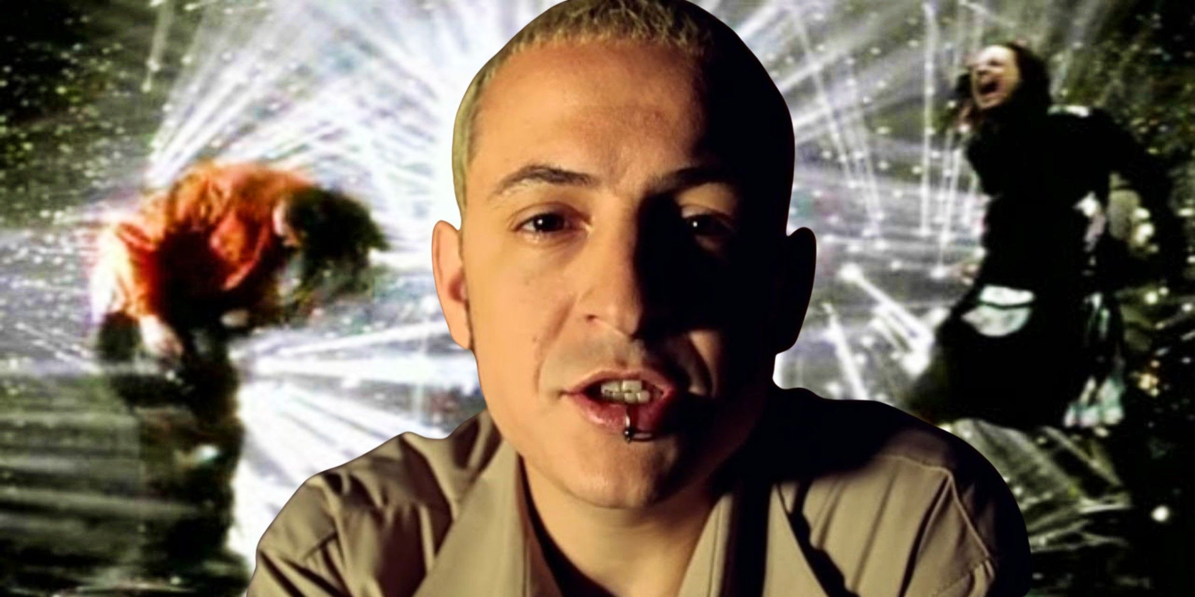 chester Bennington with Korn's Freak on a Leash music video