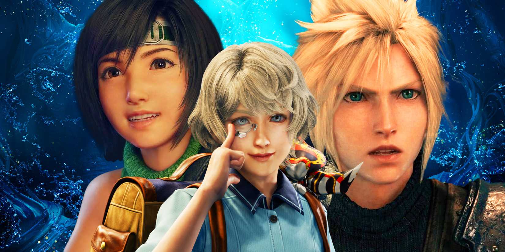 Cloud, Yuffie, and Chadley from FF7 Rebirth