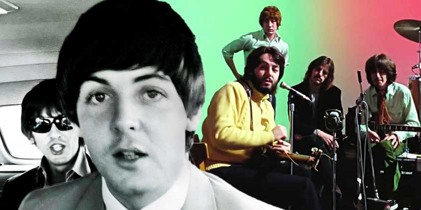 Collage of the Beatles in Beatles 64 and The Beatles Get Back