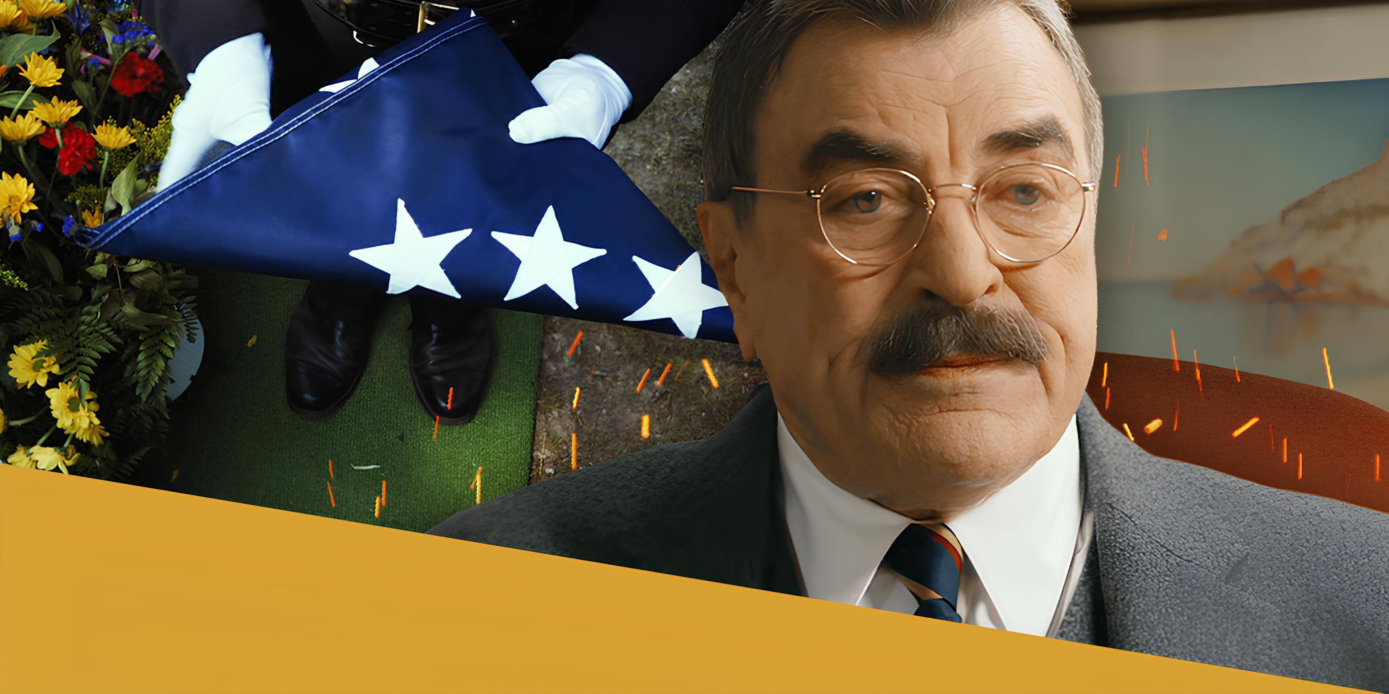 Commissioner Frank and in the background the folded American flag from the finale funeral-1