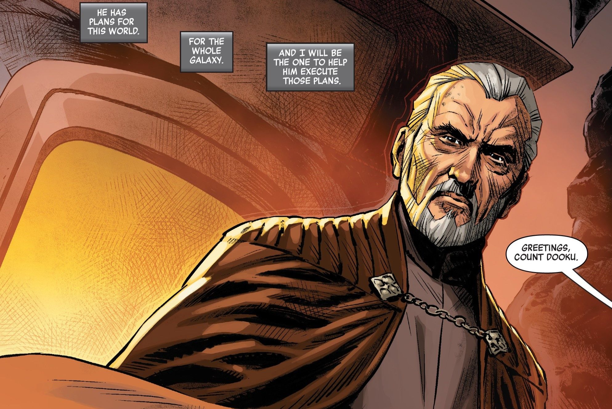 Count Dooku vows to help Palpatine