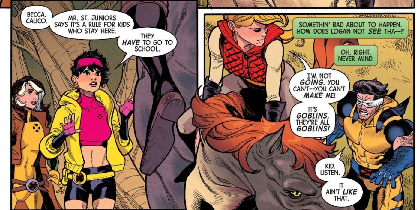 Estranhos X-Men #6; Calico se recusa a ir à escola e discute com os X-Men