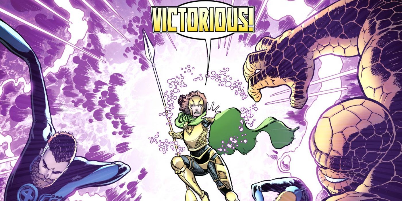Doctor Doom&rsquo;s champion Victorious fighting the Fantastic Four