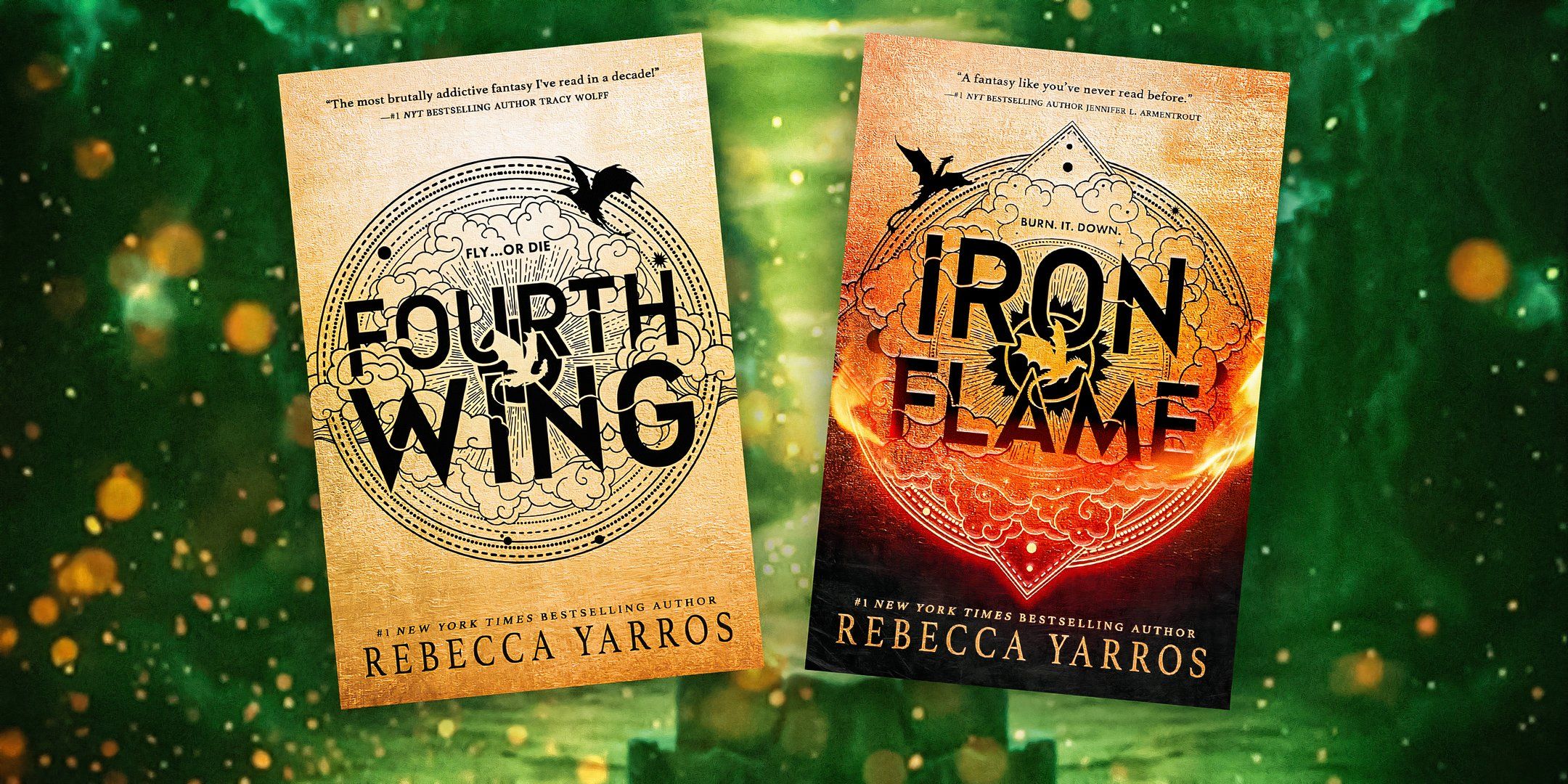 Cover Imagery for Fourth Wing and Iron Flame