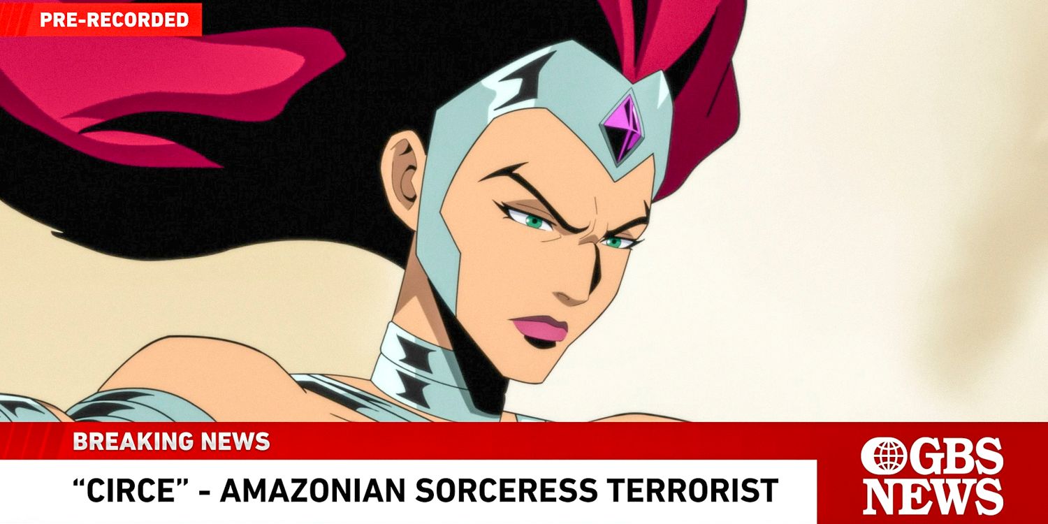 A news report about Circe in Creature Commandos Season 1 Ep 1