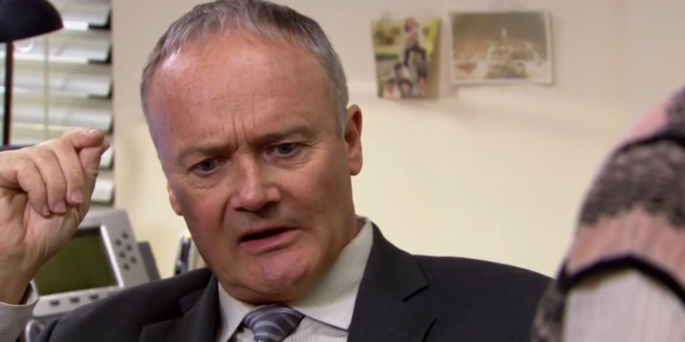 Creed Bratton Looking Confused Speaking With Angela