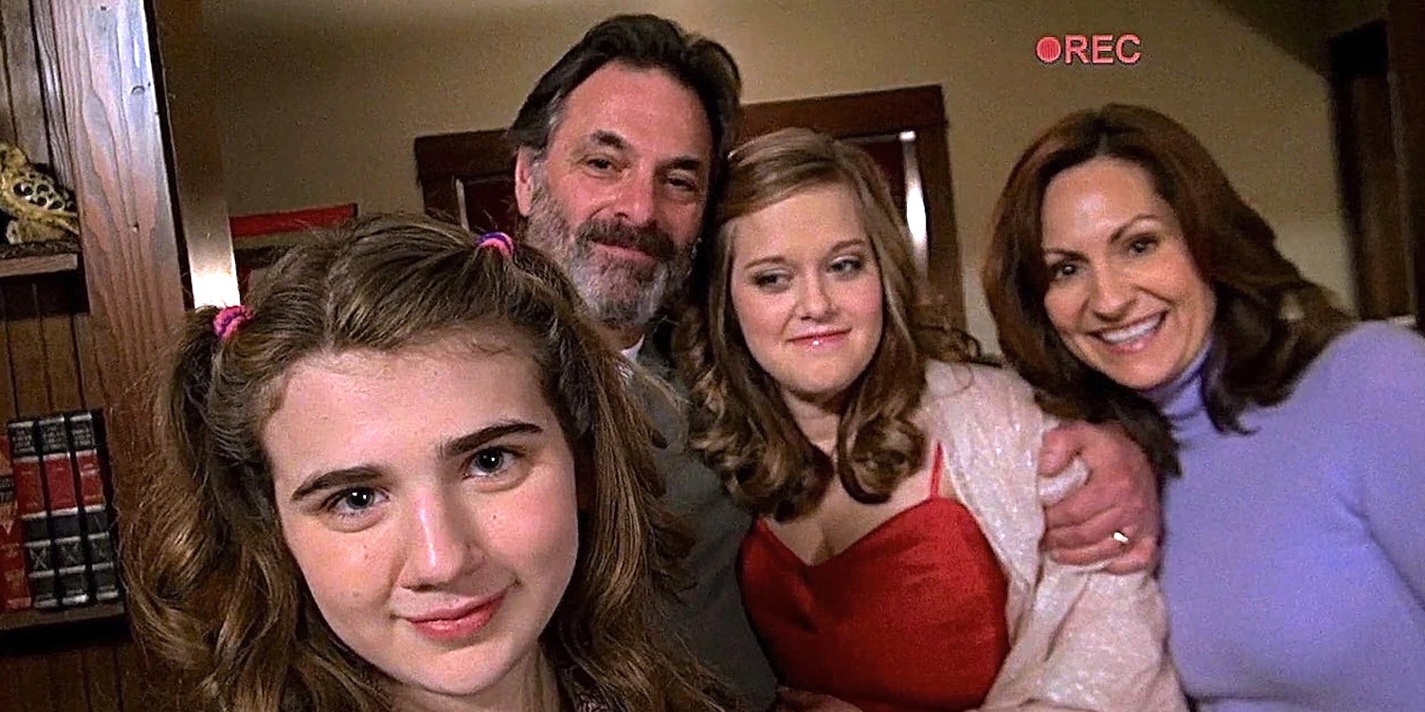 Delilah Napier, Ken Olin, Sophi Bairley, and Donna Rusch as the Morrison family in the Criminal Minds episode "All That Remains".