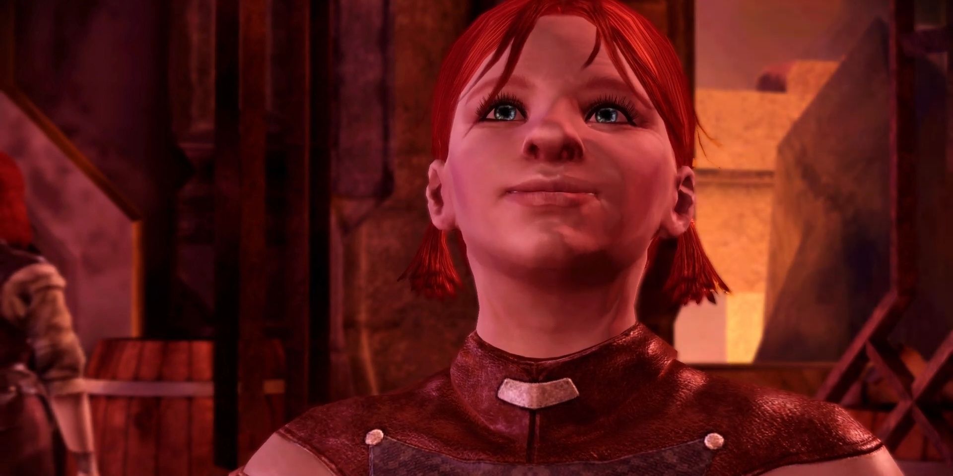 Dagna asking the Warden to take her message to the Circle in Dragon Age: Origins.