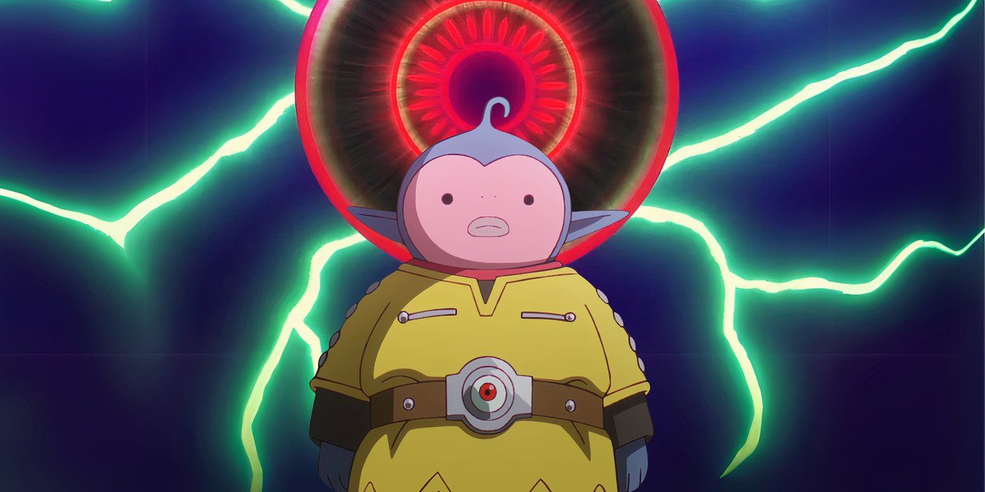 Evil Third eye set as a background with Hybris Standing in front of it