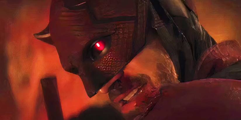 Daredevil looking over his shoulder in Daredevil Born Again