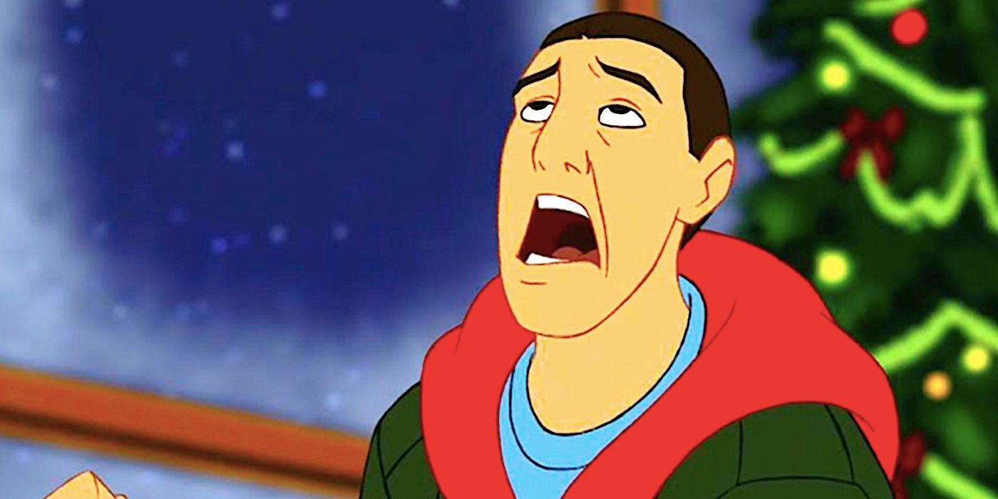 Davey parece desanimado em Eight Crazy Nights