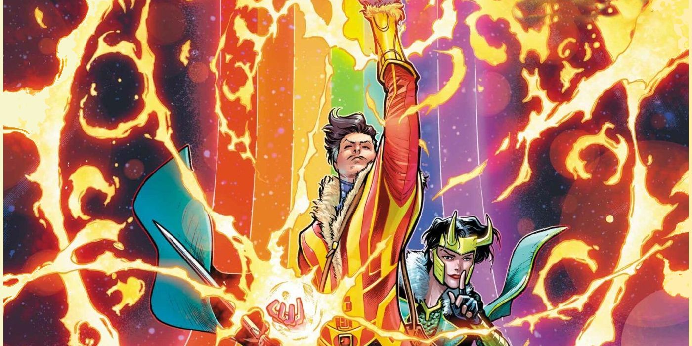 David Marquez&rsquo;s cropped variant cover of Doctor Strange of Asgard #1 featuring Doctor Strange and Loki