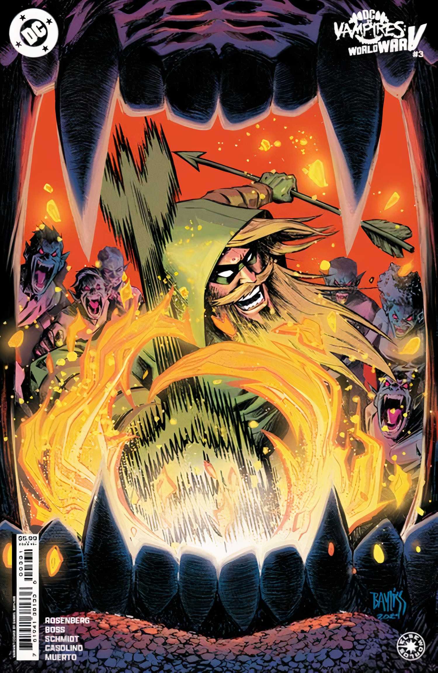 DC vs Vampires world war v #4 green arrow