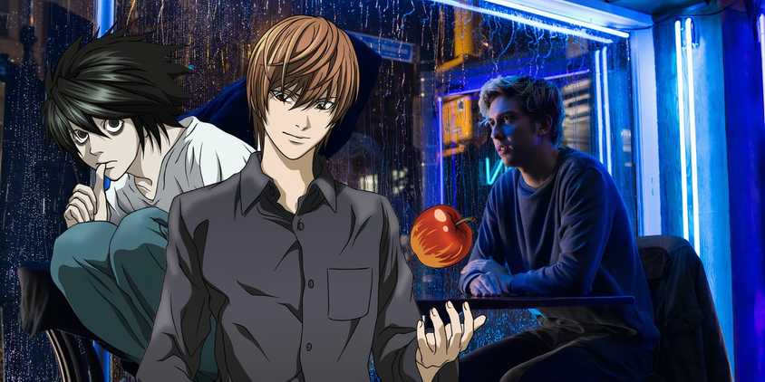 Death Note Live Action Light Turner And Anime Light Yagami and L