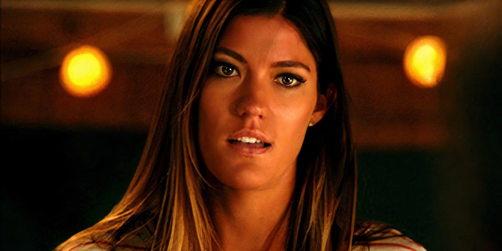 Debra Morgan staring at something off screen in Dexter season 8