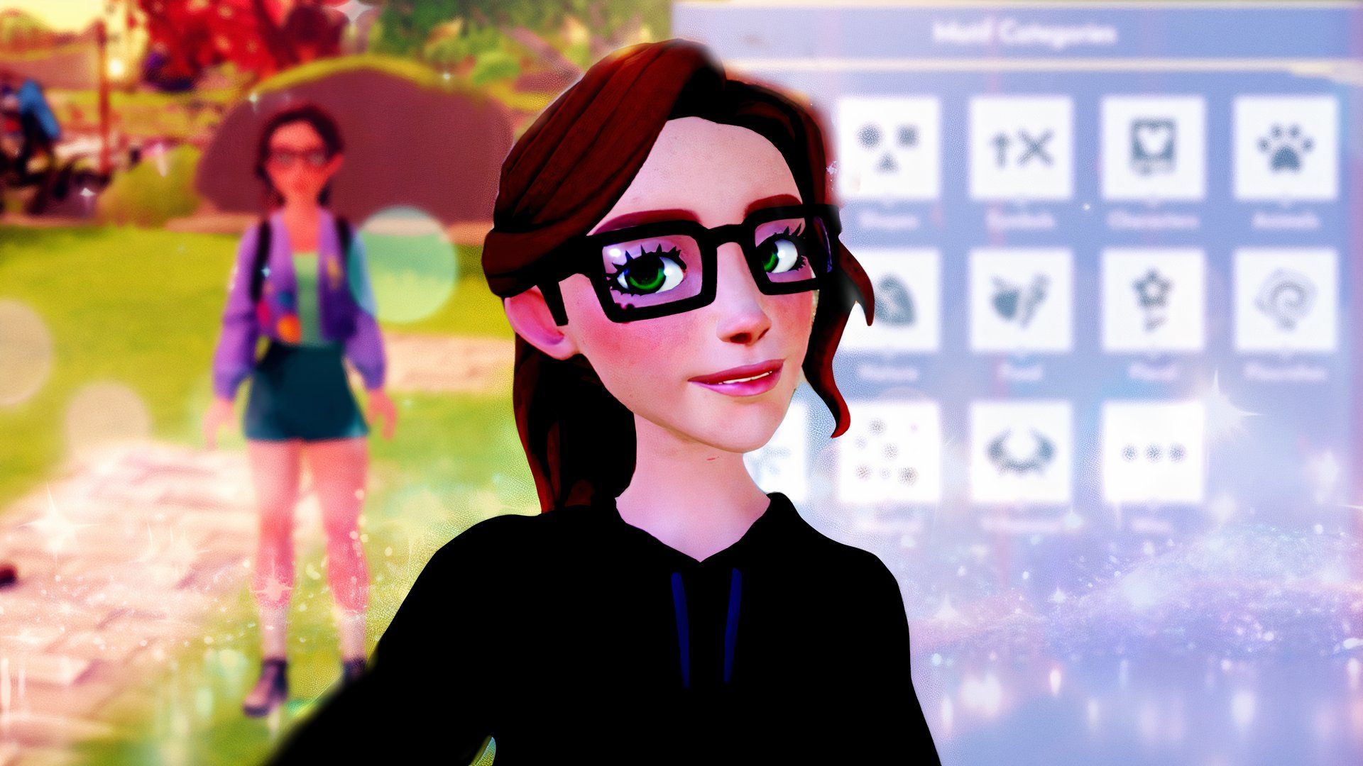 Disney Dreamlight Valley character with Touch Of Magic example and menu behind her