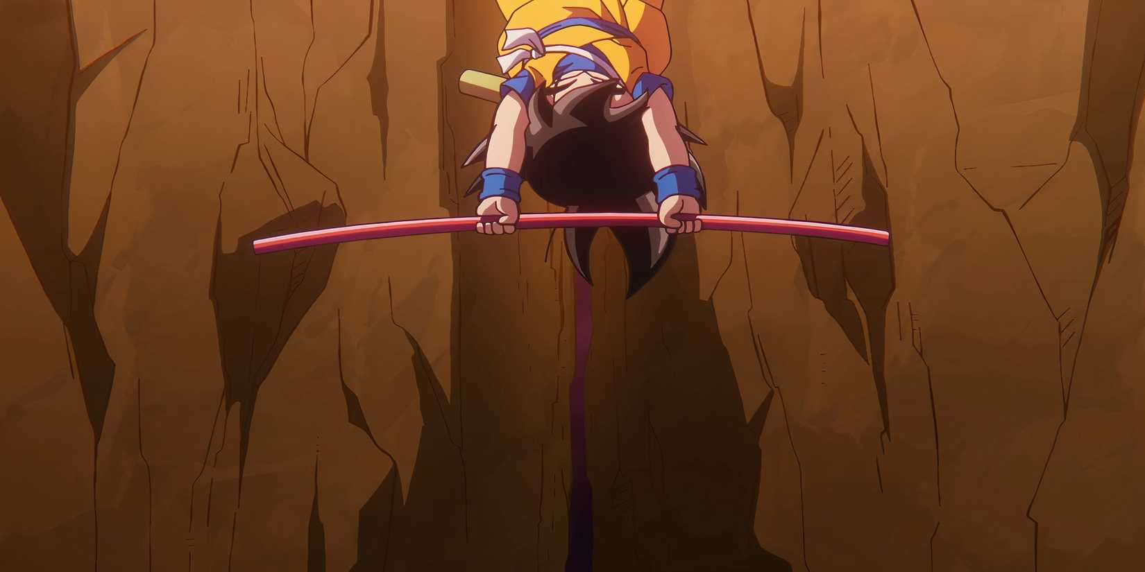 Goku using the Power Pole in episode 8