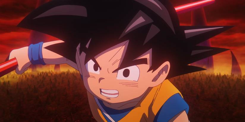 Goku with the Power Pole from the opening credits of Daima.