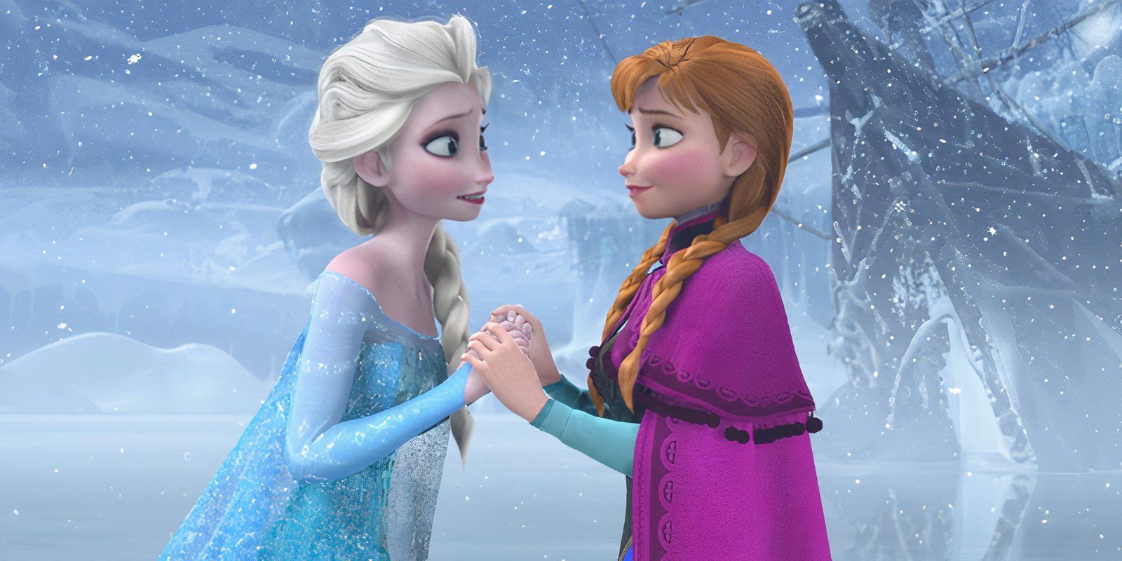 Elsa and Anna in Frozen