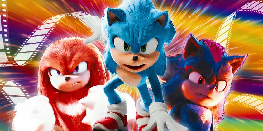Knuckles, Sonic, and Shadow in Sonic the Hedgehog 3